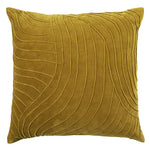 Abstract Yellow Cushions - Waterfall Embroidered Cushion Cover Mustard Additions