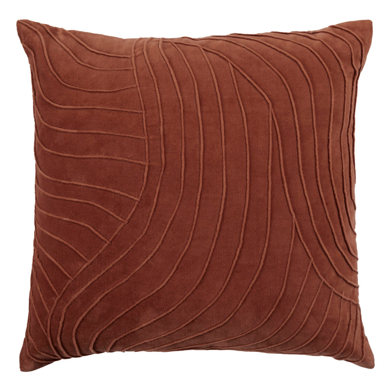 Abstract Red Cushions - Waterfall Embroidered Cushion Cover Persimmon Additions