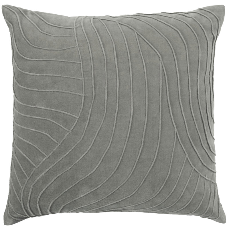 Abstract Grey Cushions - Waterfall Embroidered Cushion Cover Steel Additions