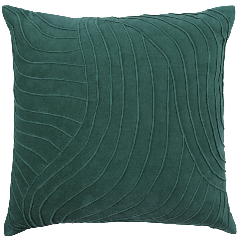 Abstract Blue Cushions - Waterfall Embroidered Cushion Cover Teal Additions