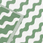 Abstract Green Rugs - Wave Indoor/Outdoor 100% Recycled Rug Green furn.