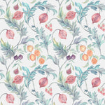 Floral Red Fabric - Weycroft Printed Cotton Fabric (By The Metre) Pomegranate Voyage Maison