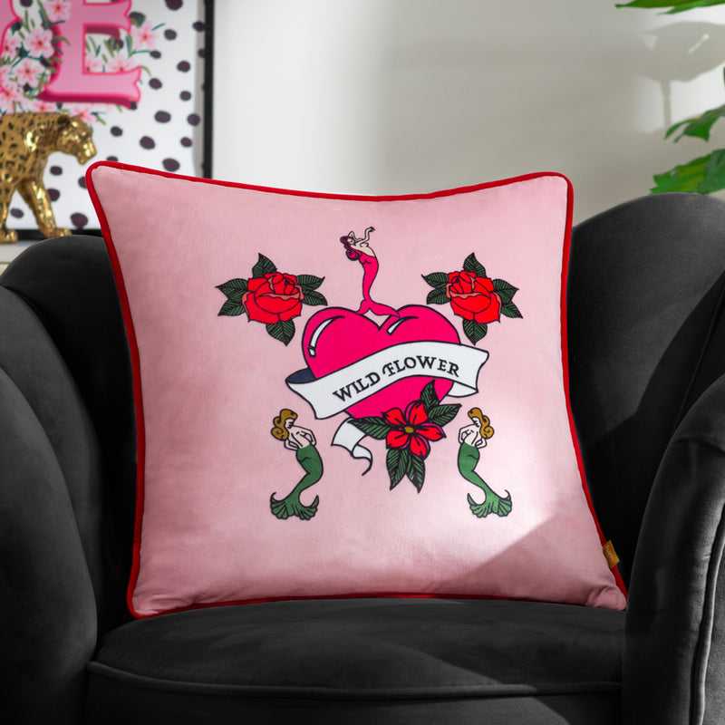 furn. Wildflower Cushion Cover in Pink