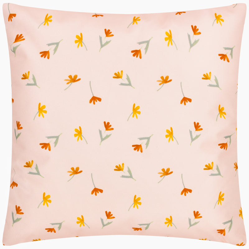 Floral Orange Cushions - Wildflowers Outdoor Cushion Cover Lilac/Peach Wylder