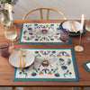 Animal Blue Accessories - Wild Garden Set of 4 Indoor/Outdoor Placemats Multicolour Wylder Nature