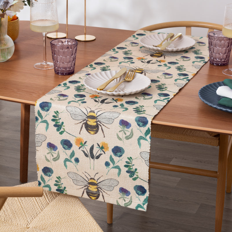 Animal Blue Accessories - Wild Garden Indoor/Outdoor Table Runner Multicolour Wylder Nature