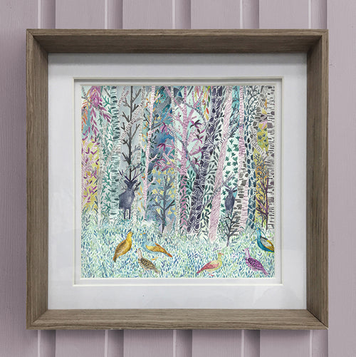 Voyage Maison Whimsical Forest Framed Print in Nut