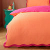 Abstract Pink Bedding - Wiggle Scallop  Duvet Cover Set Coral/Pink Furn