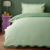 Abstract Green Bedding - Wiggle Scallop  Duvet Cover Set Green Furn