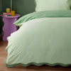 Abstract Green Bedding - Wiggle Scallop  Duvet Cover Set Green Furn