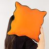 heya home Wiggle Velvet Reversible Ready Filled Cushion in Orange/Green