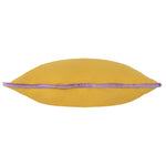 heya home Wiggle Velvet Reversible Ready Filled Cushion in Yellow/Lilac