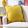 heya home Wiggle Velvet Reversible Ready Filled Cushion in Yellow/Lilac