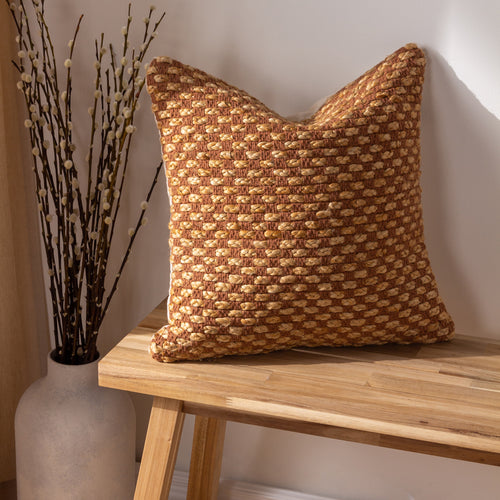 Yard Wikka Jute Woven Cushion Cover in Pecan