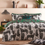 furn. Wildcat Duvet Cover Set in Jungle Green