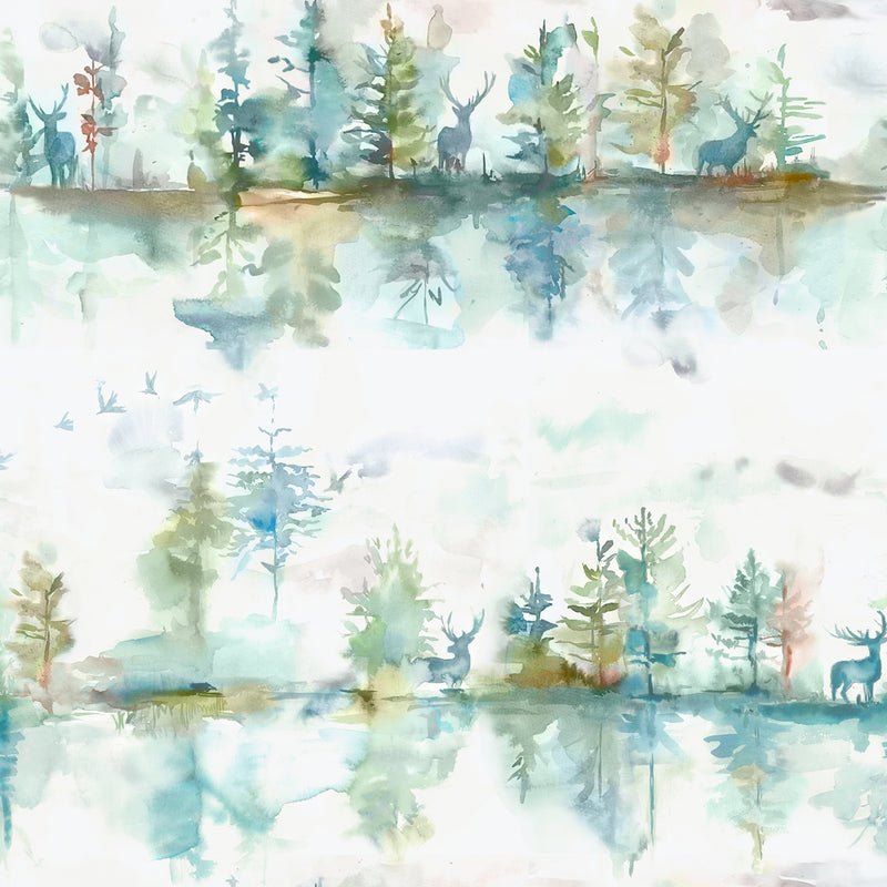 Wilderness Wallpaper Sample Topaz