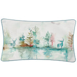 Woodland Blue Cushions - Wilderness Outdoor Polyester Filled Cushion Teal Voyage Maison