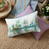 Woodland Blue Cushions - Wilderness Outdoor Polyester Filled Cushion Teal Voyage Maison