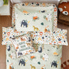 little furn. Wildlife Animal Reversible Duvet Cover Set in Multicolour/Green