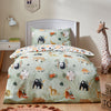 little furn. Wildlife Animal Reversible Duvet Cover Set in Multicolour/Green