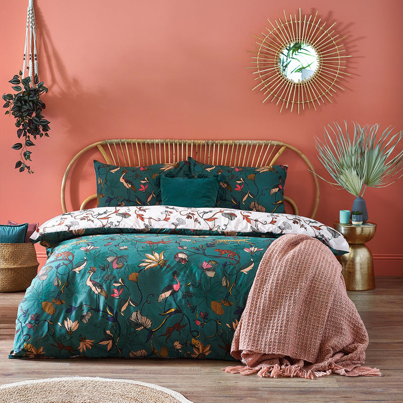 furn. Wildlings Tropical Duvet Cover Set in Juniper Green