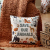 Animal Green Cushions - Wildlife Save Our Animals Piped Cushion Cover Multicolour little furn.