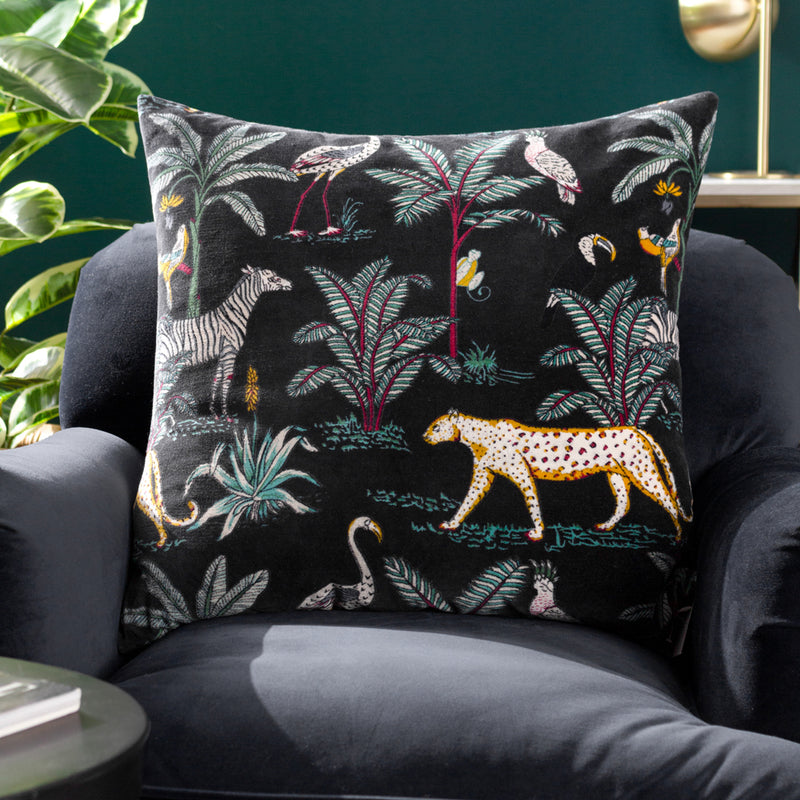 Wylder Wilds Cushion Cover in Black