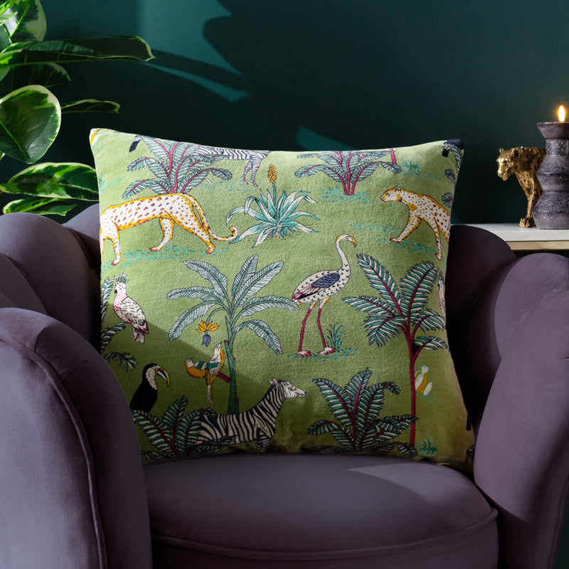 Wylder Wilds Cushion Cover in Palm Leaf