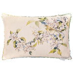 Animal Green Cushions - Willow Warbler Printed Cushion Cover Apple Darren Woodhead