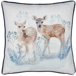 Winter Fawns Printed Cushion Multicolour