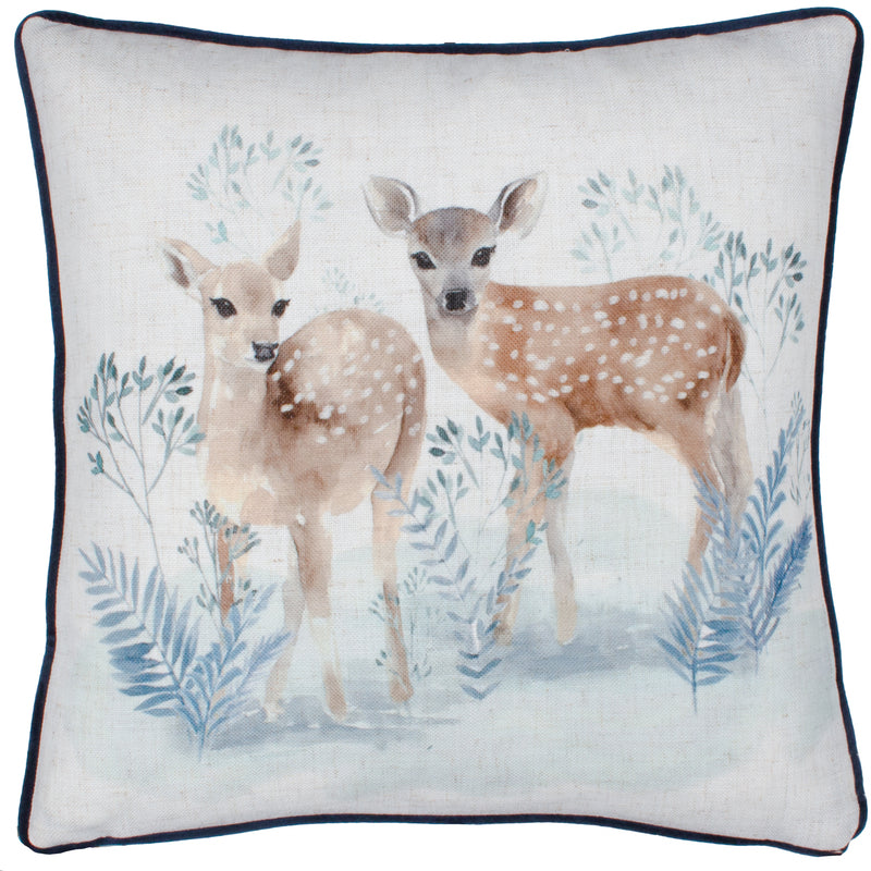 Winter Fawns Printed Cushion Multicolour