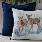 Animal Multi Cushions - Winter Fawns Printed Cushion Cover Multicolour Evans Lichfield