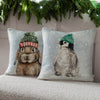 Animal Multi Cushions - Winter Rabbit Printed Cushion Cover Multicolour Evans Lichfield