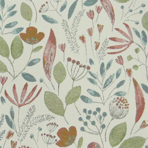 Floral Orange Fabric - Winslow Woven Jacquard Fabric (By The Metre) Autumn Voyage Maison