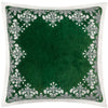 Floral Green Cushions - Winter Bloom Embroidered Cushion Cover Green Paoletti