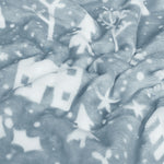 furn. Winter Walk Fleece Throw in Mist Blue