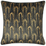 furn. Wisteria Printed Velvet Cushion Cover in Charcoal