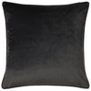 furn. Wisteria Printed Velvet Cushion Cover in Charcoal