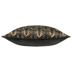 furn. Wisteria Printed Velvet Cushion Cover in Charcoal