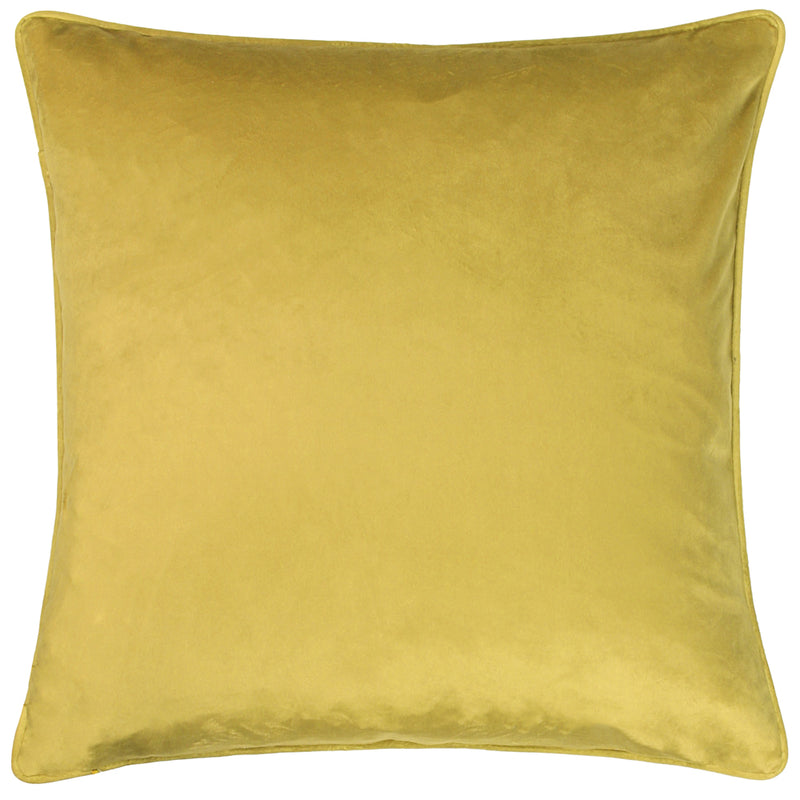 furn. Wisteria Printed Velvet Cushion Cover in Chartreuse