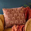 furn. Wisteria Printed Velvet Cushion Cover in Sienna