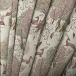 Floral Beige Fabric - Willow Woods Printed Cotton Fabric (By The Metre) Stone Voyage Maison