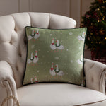 Animal Multi Cushions - Winter Geese Printed Cushion Cover Multicolour Evans Lichfield