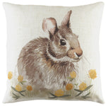 Evans Lichfield Woodland Hare Cushion Cover in White