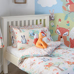 Woodland Animals Kids Duvet Cover Set Natural