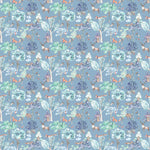 Animal Blue Fabric - Woodland Adventures Printed Cotton Fabric (By The Metre) Denim Voyage Maison