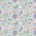 Animal Purple Fabric - Woodland Adventures Printed Cotton Fabric (By The Metre) Lilac Voyage Maison