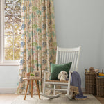 Animal Blue Fabric - Woodland Adventures Printed Cotton Fabric (By The Metre) Oat Voyage Maison