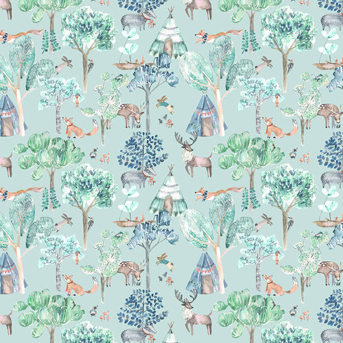 Voyage Maison Woodland Adventures 1.4m Wide Width Wallpaper in Aqua