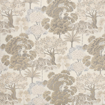  Cream Fabric - Woodlands  Fabric (By The Metre) Natural Wylder